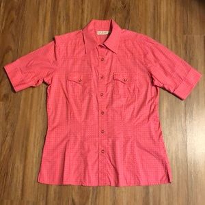 Rockies Brand Western Cowgirl Women’s Short Sleeve Shirt Sz M